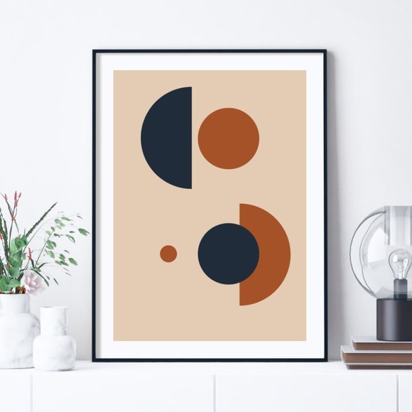 2/$35 Modern Minimalist Abstract Geometric Wall Art Print Home Decor [No Frame] - Picture 3 of 6